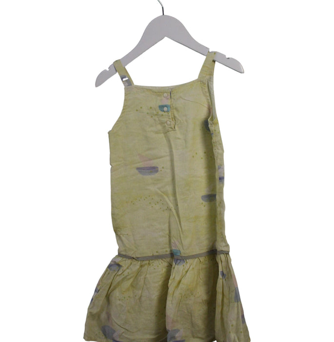 A Yellow Sleeveless Dresses from Mimi Mono in size 4T for girl. (Back View)