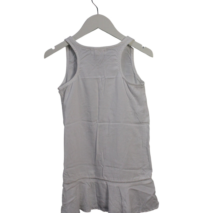 A White Sleeveless Dresses from Bella Dahl in size 4T for girl. (Back View)