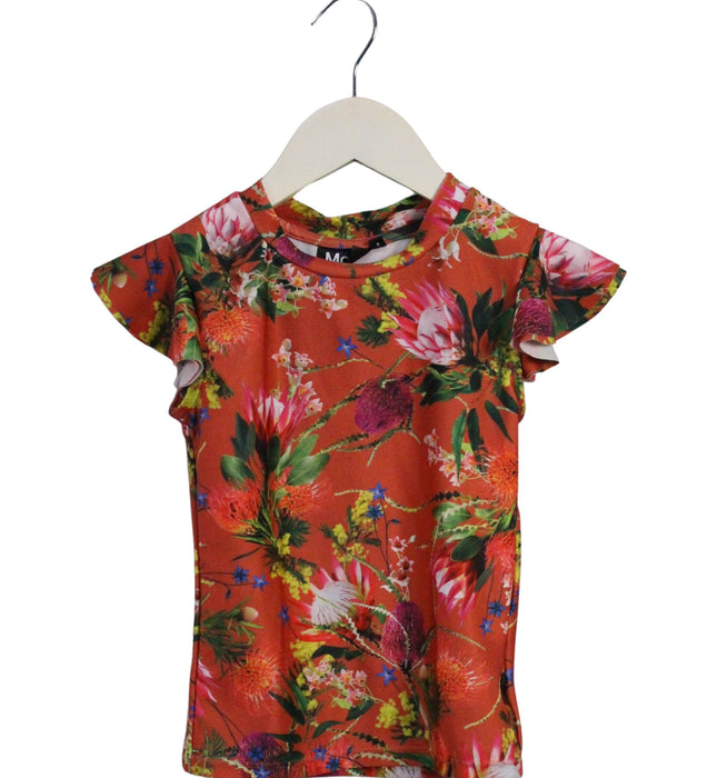 A Red Short Sleeve Tops from Molo in size 3T for girl. (Front View)