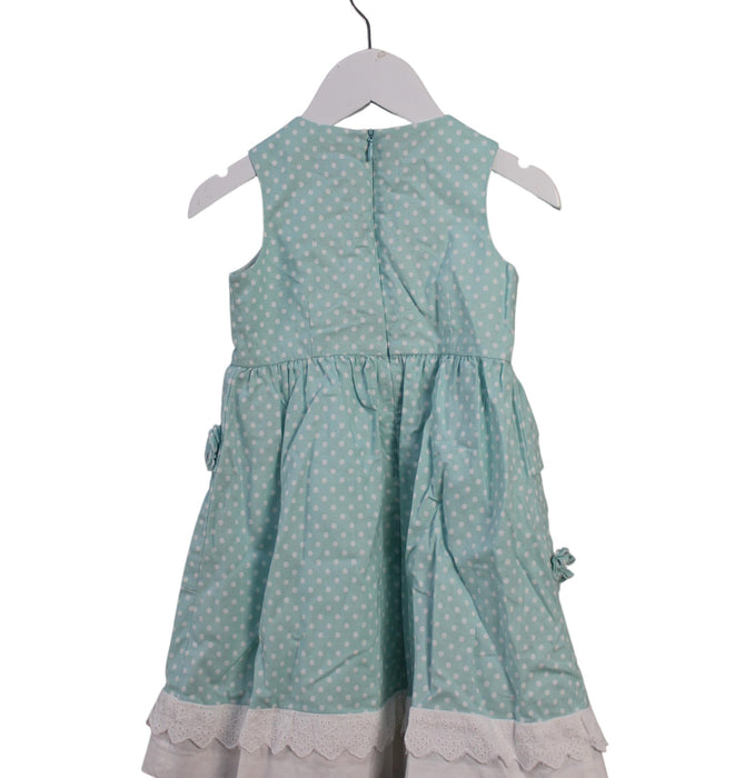 A Green Sleeveless Dresses from Nicholas & Bears in size 2T for girl. (Back View)