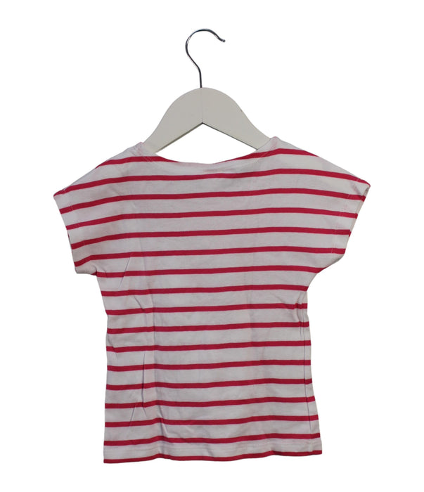 A Pink Short Sleeve T Shirts from Petit Bateau in size 3T for girl. (Back View)