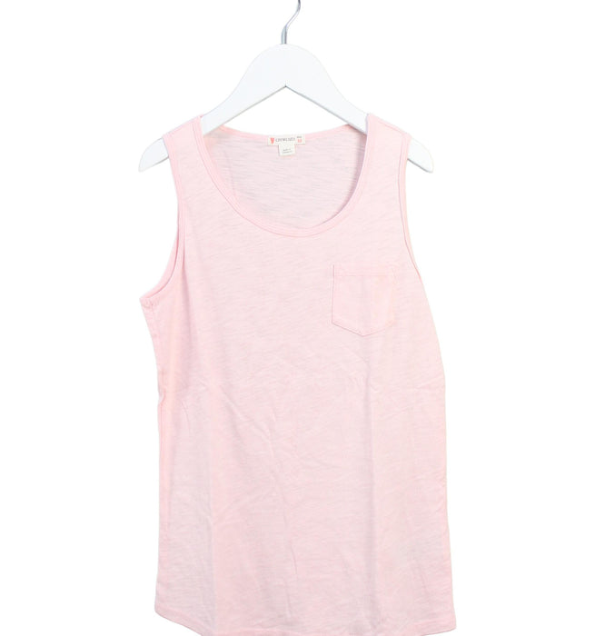 A Pink Sleeveless Tops from Crewcuts in size 12Y for girl. (Front View)