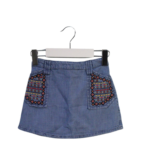 A Blue Short Skirts from Velveteen in size 3T for girl. (Front View)