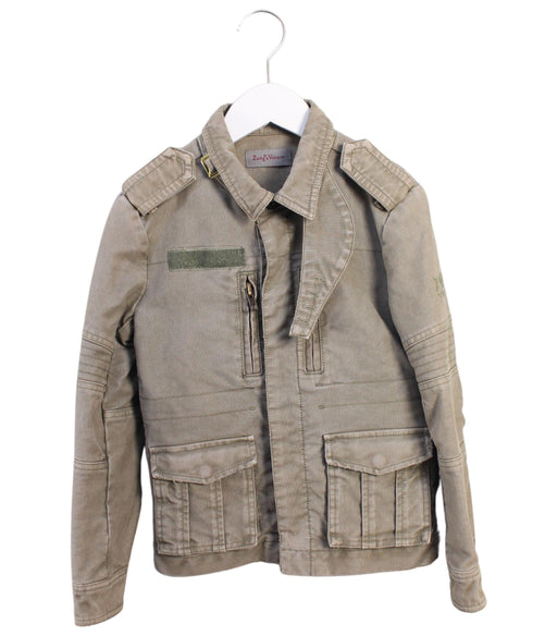 A Brown Lightweight Jackets from Zadig & Voltaire in size 8Y for boy. (Front View)