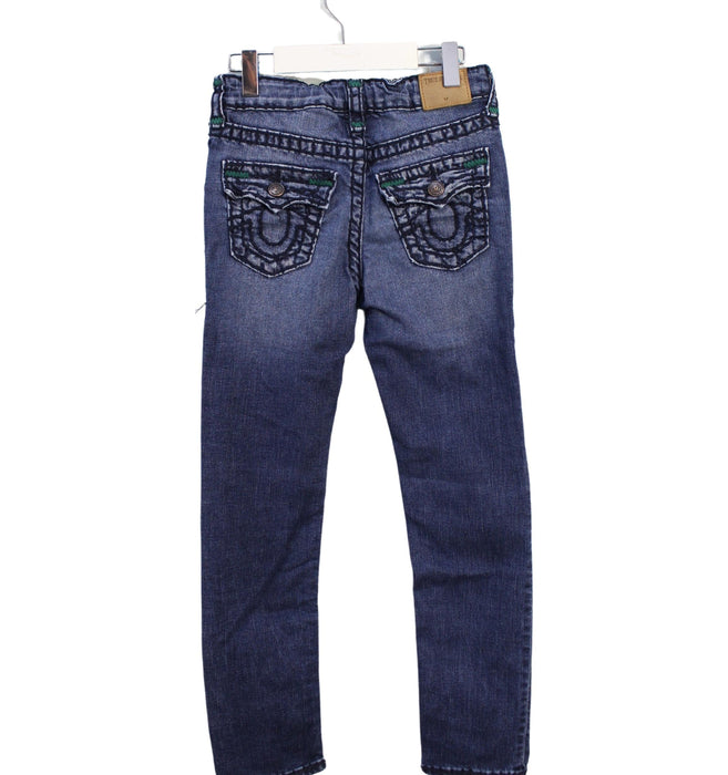 A Blue Jeans from True Religion in size 7Y for girl. (Back View)