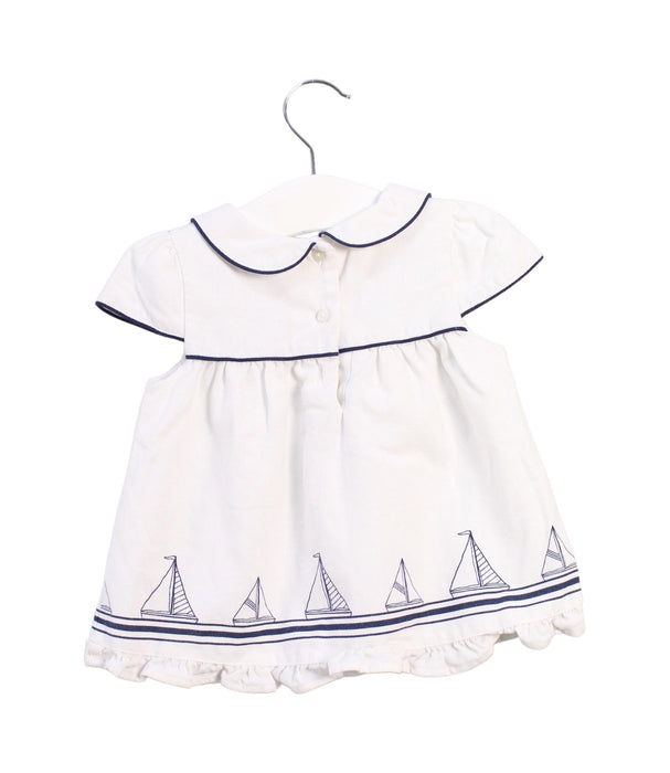 A White Short Sleeve Dresses from Janie & Jack in size 12-18M for girl. (Back View)