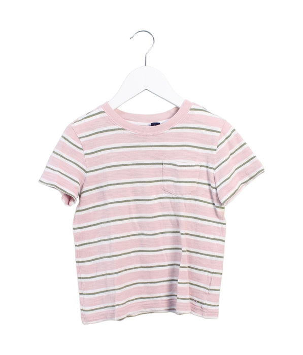 A Pink Short Sleeve T Shirts from Janie & Jack in size 3T for girl. (Front View)