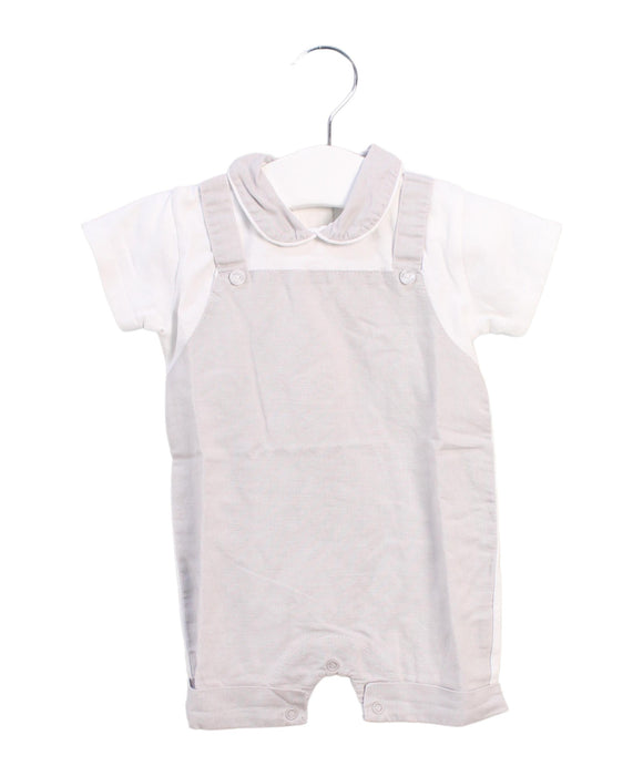 A Grey Short Sleeve Rompers from Coccodé in size 0-3M for girl. (Front View)