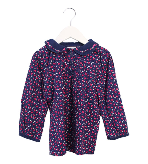 A Navy Long Sleeve Tops from Jojo Maman Bébé in size 4T for girl. (Front View)