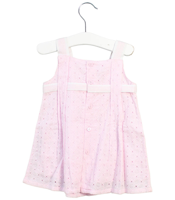 A Pink Sleeveless Dresses from Mayoral in size 6-12M for girl. (Back View)