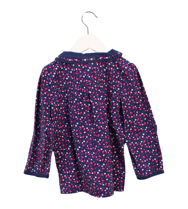 A Navy Long Sleeve Tops from Jojo Maman Bébé in size 4T for girl. (Back View)