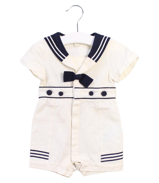 A White Short Sleeve Rompers from Nicholas & Bears in size 0-3M for girl. (Front View)