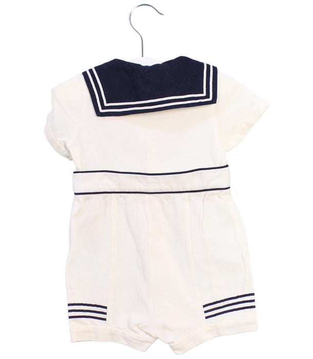 A White Short Sleeve Rompers from Nicholas & Bears in size 0-3M for girl. (Back View)