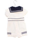 A White Short Sleeve Rompers from Nicholas & Bears in size 0-3M for girl. (Back View)