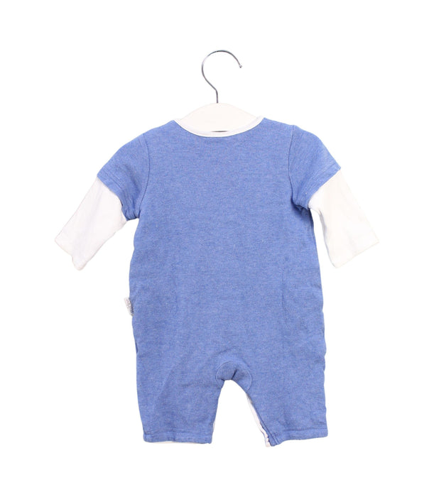 A Blue Rompers from Mides in size 0-3M for boy. (Back View)