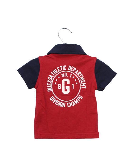 A Red Short Sleeve Polos from Guess in size 3-6M for boy. (Back View)