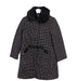 A Black Coats from Kingkow in size 8Y for girl. (Front View)