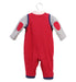 A Red Long Sleeve Jumpsuits from Chickeeduck in size 6-12M for boy. (Back View)