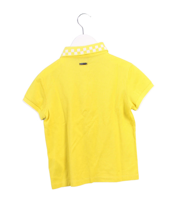 A Yellow Short Sleeve Polos from Ferrari in size 4T for boy. (Back View)
