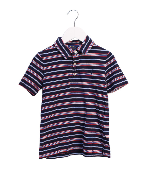 A Black Short Sleeve Polos from Polo Ralph Lauren in size 4T for boy. (Front View)