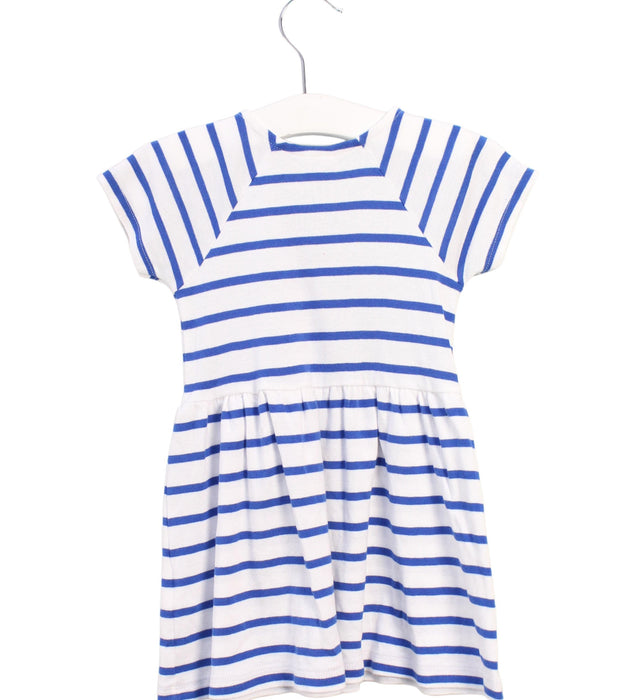 A Blue Short Sleeve Dresses from Petit Bateau in size 12-18M for girl. (Back View)