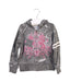 A Grey Zippered Sweatshirts from DKNY in size 2T for girl. (Front View)