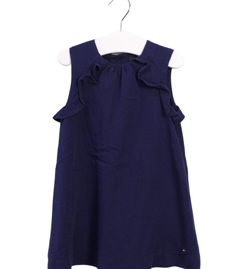 A Navy Sleeveless Dresses from Tommy Hilfiger in size 12-18M for girl. (Front View)