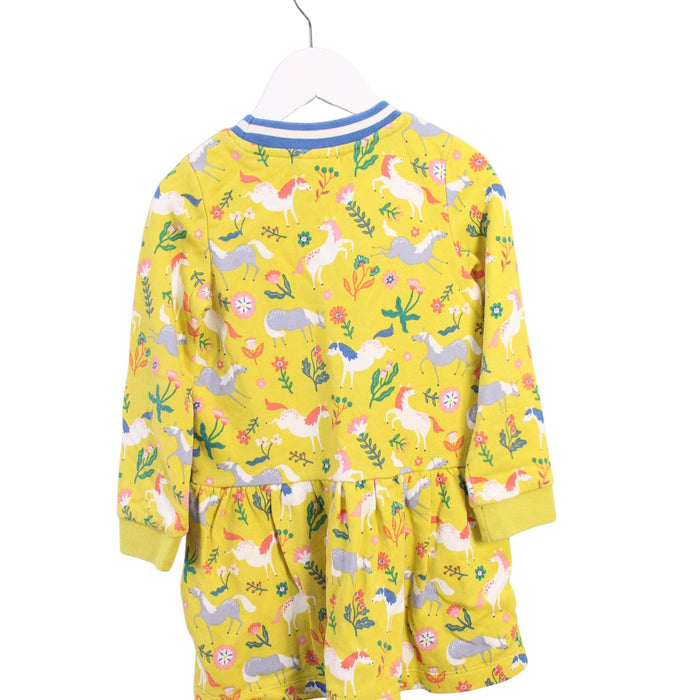 A Yellow Long Sleeve Dresses from Boden in size 3T for girl. (Back View)