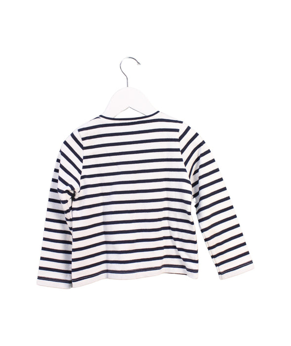 A Navy Cardigans from Petit Bateau in size 4T for girl. (Back View)