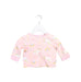 A Pink Long Sleeve Tops from Mides in size 3-6M for girl. (Front View)