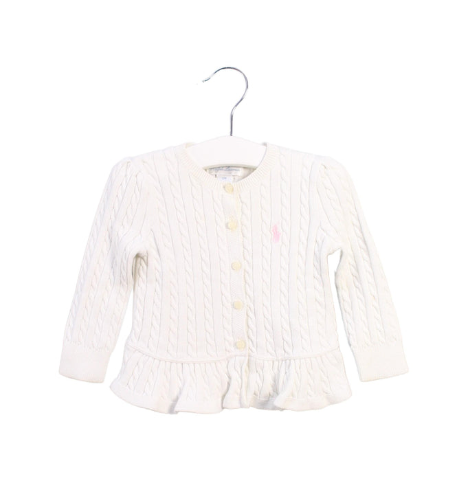 A White Cardigans from Ralph Lauren in size 6-12M for girl. (Front View)