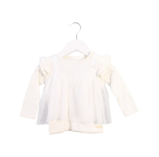 A White Long Sleeve Tops from Haruurara in size 12-18M for girl. (Front View)