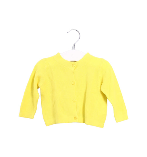 A Yellow Cardigans from Bonpoint in size 3-6M for girl. (Front View)