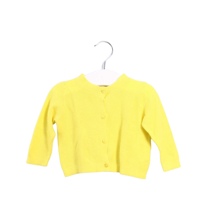 A Yellow Cardigans from Bonpoint in size 3-6M for girl. (Front View)