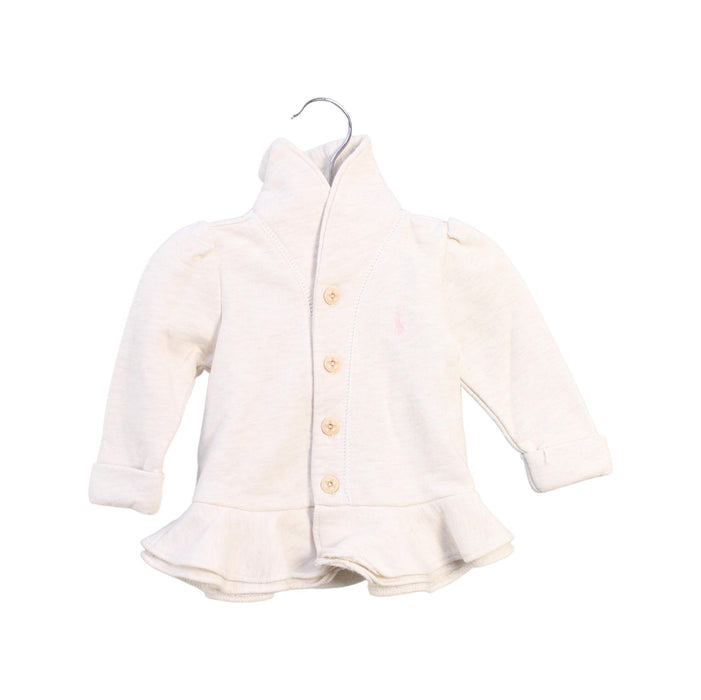 A Ivory Cardigans from Ralph Lauren in size 3-6M for girl. (Front View)