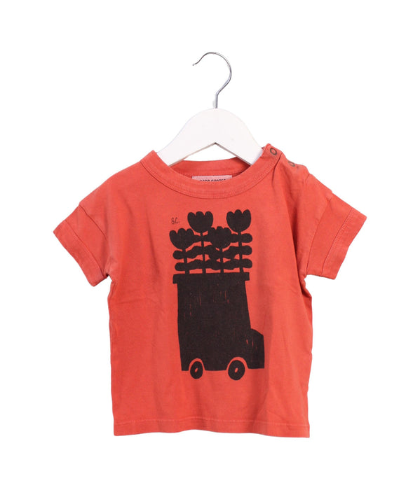 A Orange Short Sleeve T Shirts from Bobo Choses in size 6-12M for boy. (Front View)