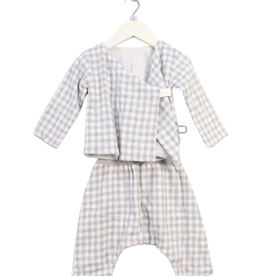 A Grey Pyjama Sets from CIGOGNE Bébé in size 3-6M for boy. (Front View)