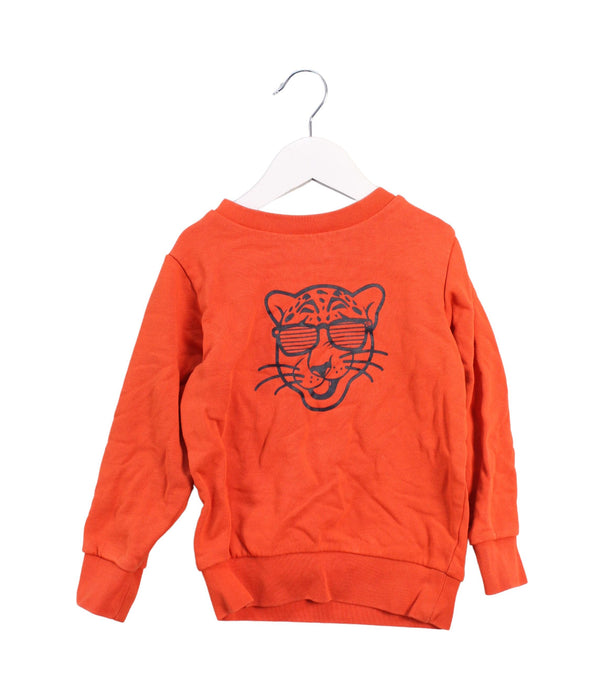 A Orange Crewneck Sweatshirts from Petit Bateau in size 4T for boy. (Front View)