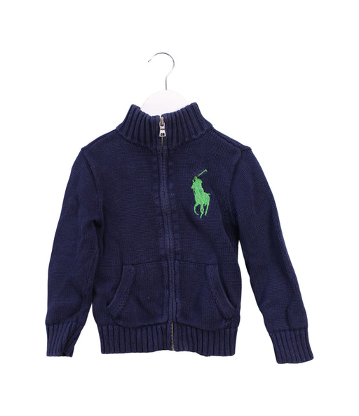 A Blue Lightweight Jackets from Polo Ralph Lauren in size 4T for boy. (Front View)