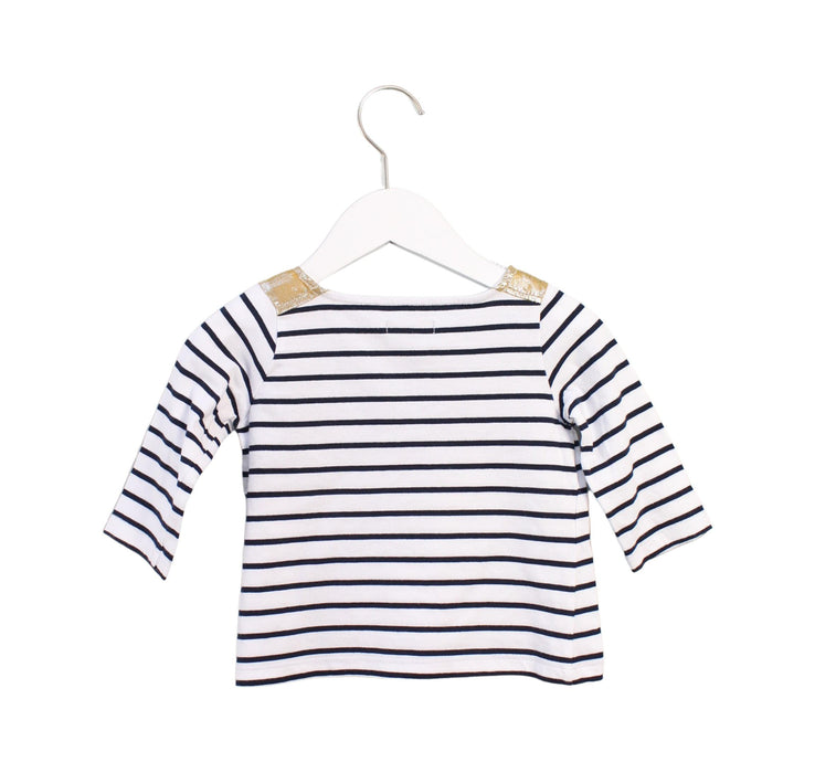 A White Long Sleeve Tops from Velveteen in size 4T for girl. (Back View)