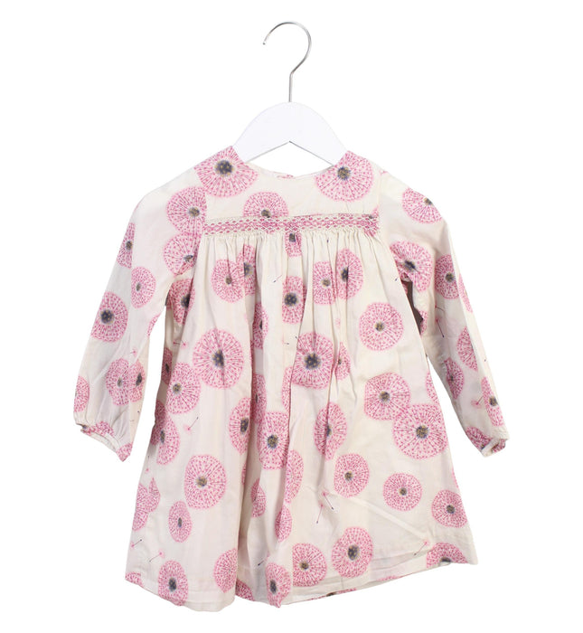 A Pink Long Sleeve Dresses from Bonpoint in size 3T for girl. (Front View)