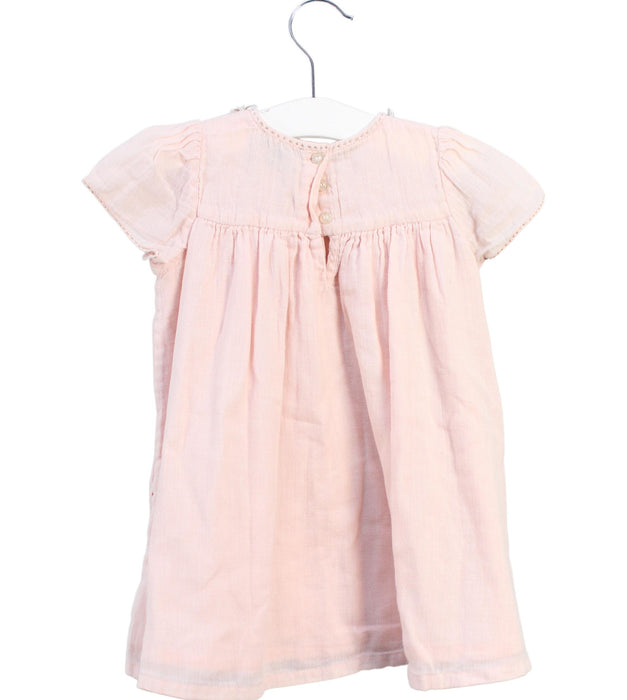 A Pink Short Sleeve Dresses from Velveteen in size 12-18M for girl. (Back View)