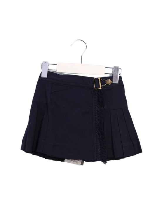 A Navy Short Skirts from Velveteen in size 3T for girl. (Front View)