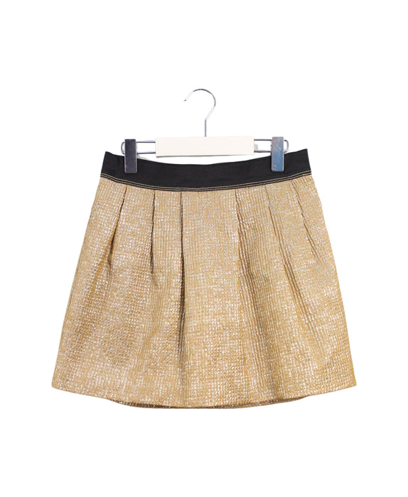 A Gold Short Skirts from Crewcuts in size 12Y for girl. (Front View)