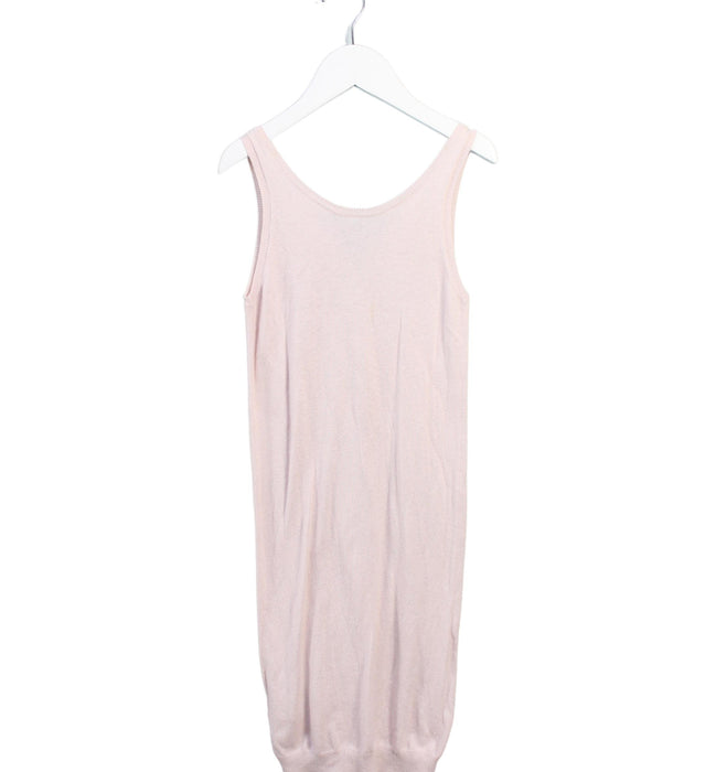 A Pink Sleeveless Dresses from Excuse My French in size 6T for girl. (Front View)