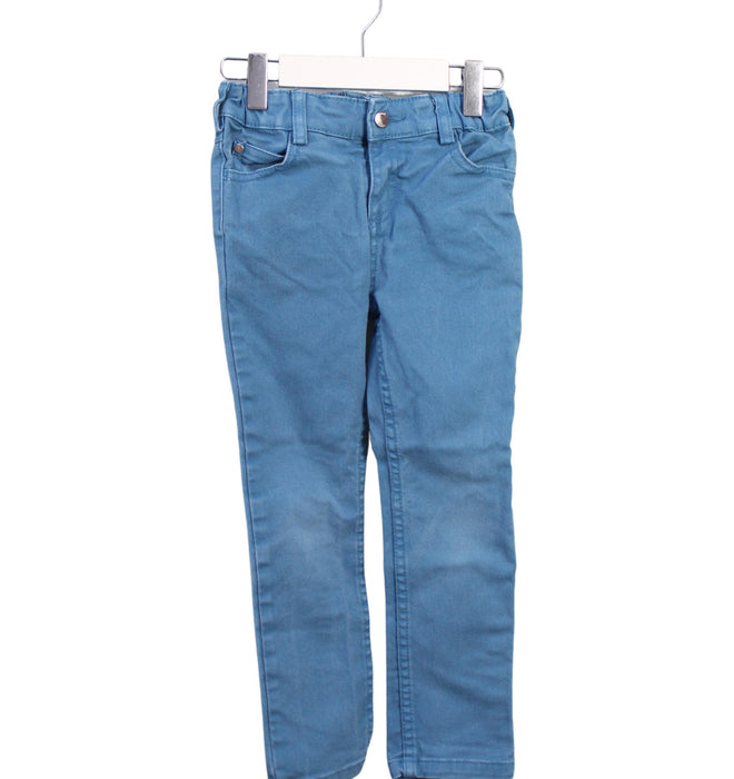 A Teal Jeans from Jacadi in size 5T for boy. (Front View)