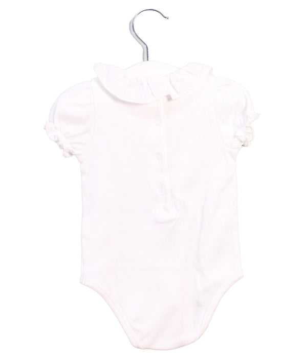 A White Short Sleeve Bodysuits from Nanos in size 3-6M for girl. (Back View)