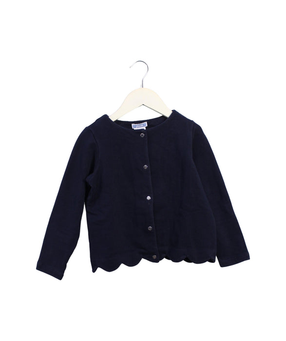 A Black Cardigans from Jacadi in size 6T for girl. (Front View)