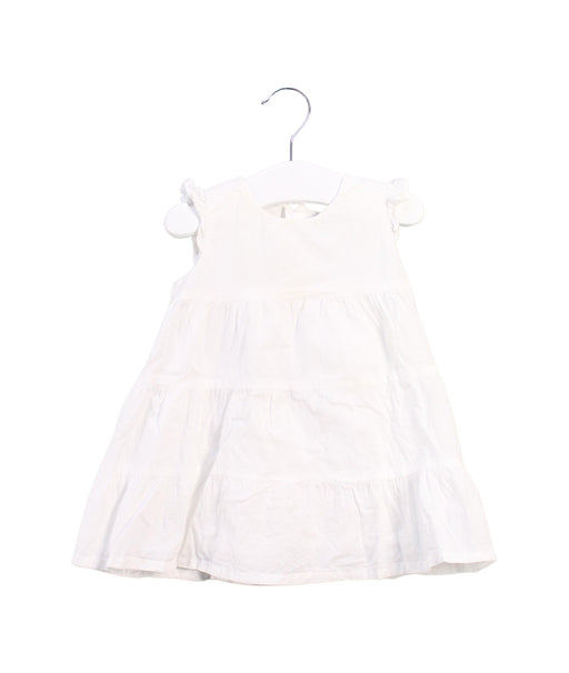 A White Short Sleeve Dresses from Petit Bateau in size 3-6M for girl. (Front View)