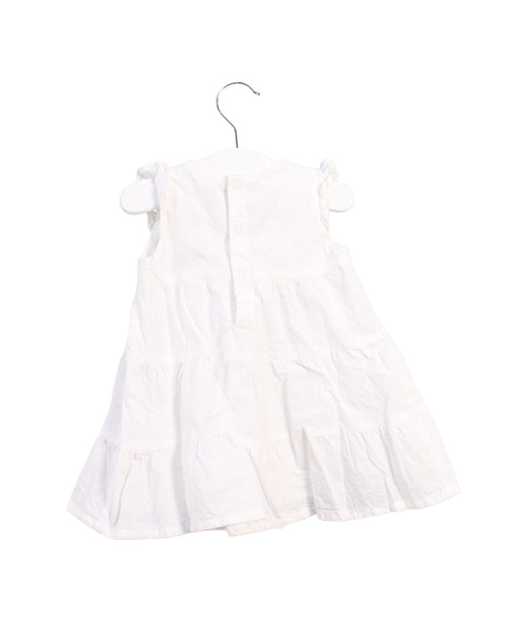 A White Short Sleeve Dresses from Petit Bateau in size 3-6M for girl. (Back View)